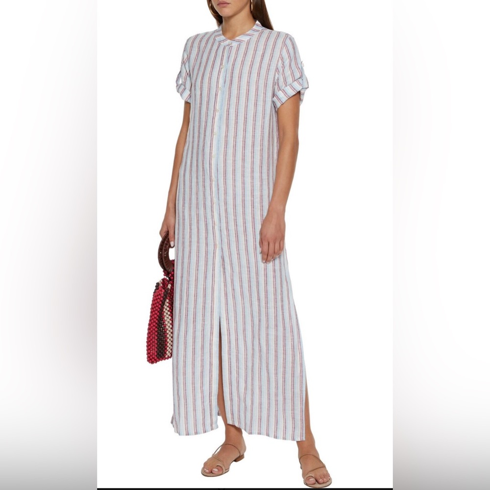 ONIA linen striped dress/coverup